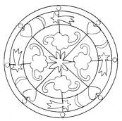 coloriage mandala etoile filante